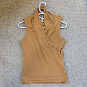 Z Supply - Sleeveless Tan Wrap Top - S